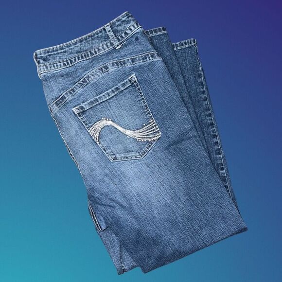 Plus Size Lane Bryant Distressed Skinny Jeans Size 22 Average #202 - Picture 4 of 7